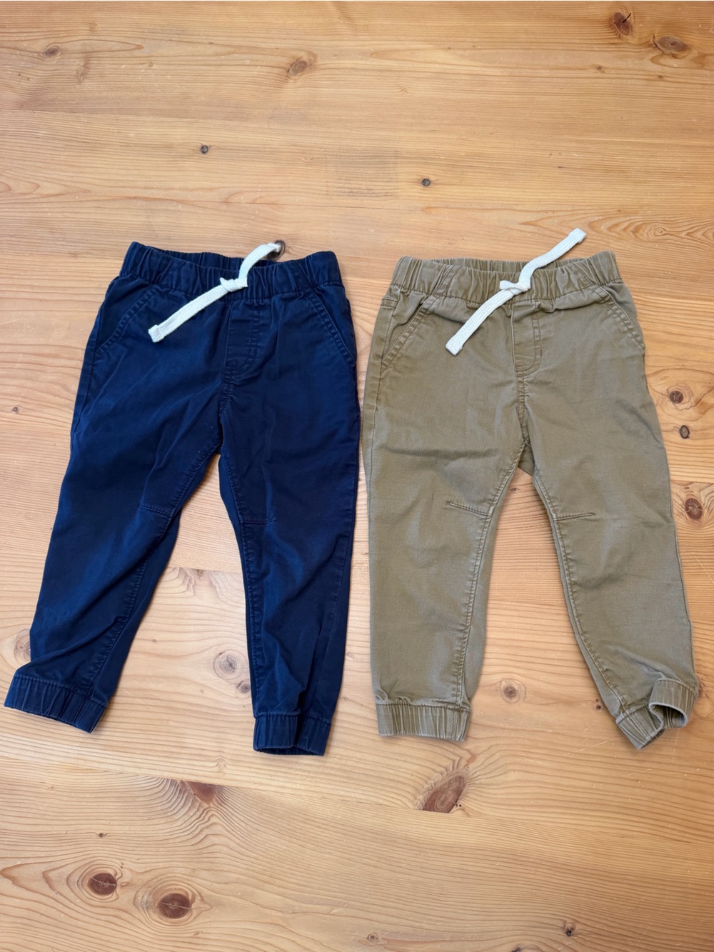 Toddler Pull-On Jogger Pants in Navy and Khaki